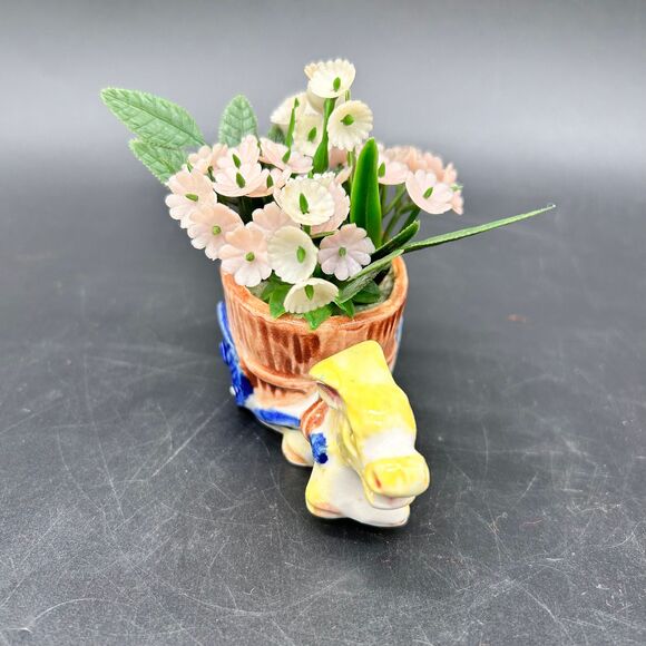 Donkeys Cart With Original Plastic Flowers - Picture 3 of 7